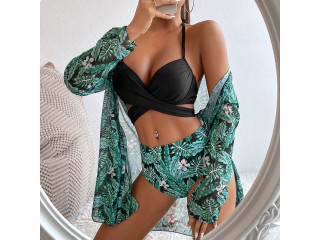 Sexy Swimwear Bonito Plus Size Bikini Define 3 Peças Swimsuit