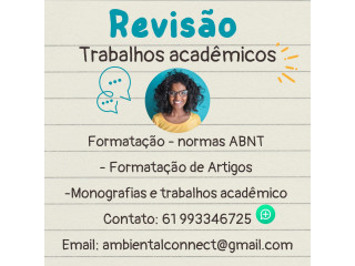 Formatação e revisão de trabalhos acadêmicos