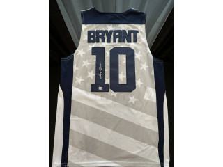 Camisa EUA KOBE BRYANT #10 Autografada Branca PSA/DNA